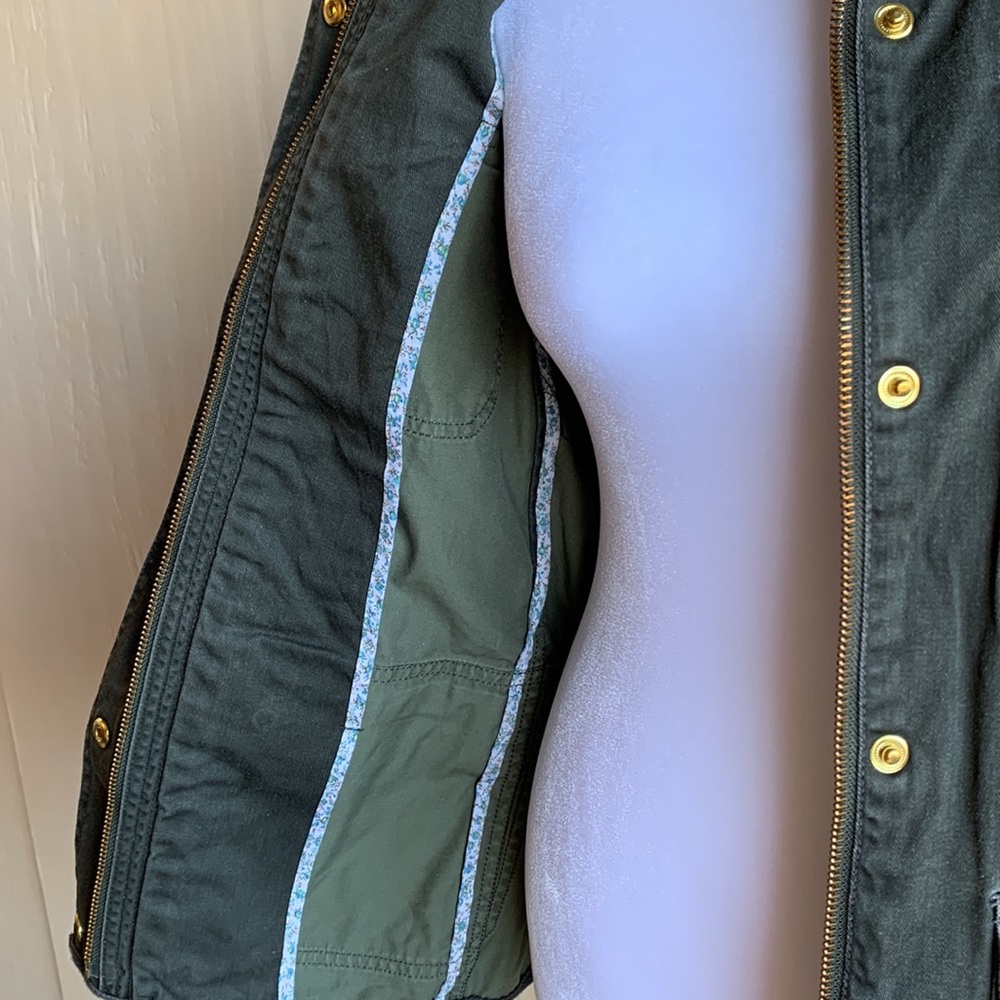 J Crew Sz XS Olive Green Field Jacket - Picture 7 of 9